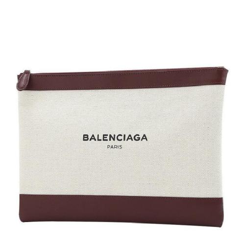 Balenciaga/巴黎世家 女士黑白拼色帆布手拿包420407AQ37N1080