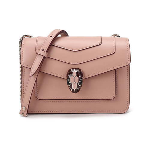 BVLGARI/寶格麗 女士SERPENTI FOREVER系列牛皮小號蛇頭扣單肩斜挎包 290929