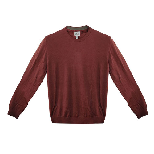 ARMANI COLLEZIONI/阿瑪尼卡爾茲 深紅色男士針織衫 SCM55M SC02M 353