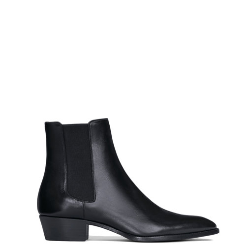 CELINE/賽琳 22年春夏新款 DRUGSTORE系列 男士黑色亮澤牛皮革切爾西短靴346593174C.38NO