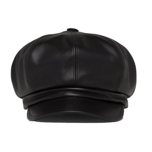 PRADA/普拉達(dá)  女士黑色軟羊革報(bào)童帽1HC551_2ATN_F0002