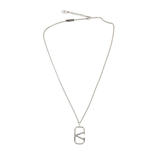 Valentino/華倫天奴  男女同款銀色金屬時尚百搭吊墜項鏈  VY2J0N43MET 172