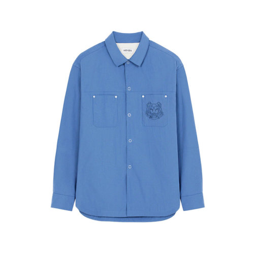 KENZO/高田賢三【22春夏新款】男士棉質(zhì)長袖襯衫外套虎頭刺繡 5CH508 9CI