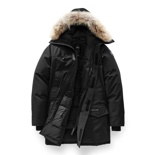CANADA GOOSE/加拿大鵝    LANGFORD COUPE FUSION黑標系列 男士黑色連帽毛邊防風派克大衣2062MBA-NOIR