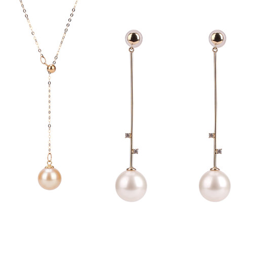 GeleiStory/GeleiStory14k金南洋金珠Y字可調(diào)節(jié)款珍珠項鏈