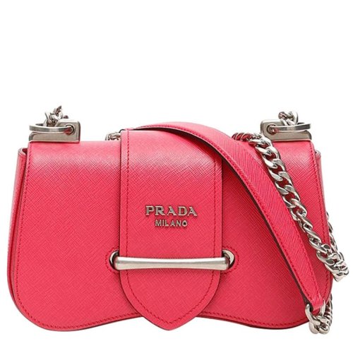  PRADA/普拉達(dá) 黑色皮女士斜挎包 1BD219-NZV-F0632-UJG