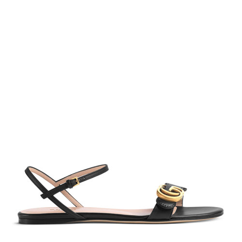 GUCCI/古馳 皮革雙G涼鞋 524631 A3N00