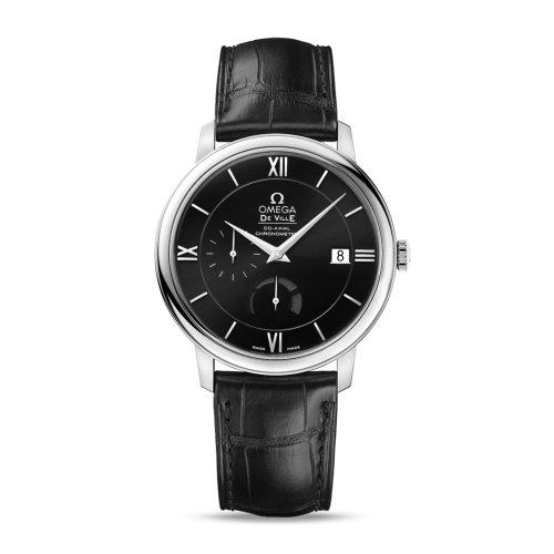 OMEGA/歐米茄 碟飛系列 典雅 同軸腕表 動(dòng)力儲(chǔ)存顯示 精鋼表殼 皮表帶 自動(dòng)機(jī)械 男士腕表 424.13.40.21.01.001