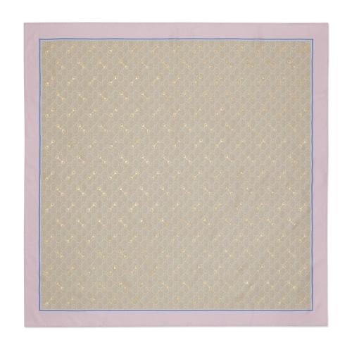  GUCCI古馳 22年秋冬 女士 GG馬銜扣印花真絲方巾 662576 3G001 5869