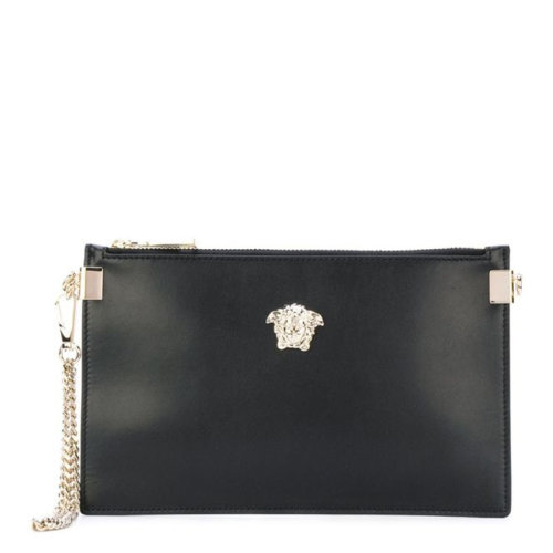 VERSACE/范思哲 男士黑色美杜莎頭像小牛皮手拿包 DP8F162-DVITX-D41OC