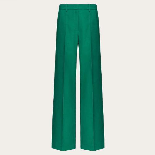  VALENTINO華倫天奴 22年秋冬 女士 休閑褲 PANTALON EN CREPE STRETCH DIAGONAL XB0RB4M7746PV