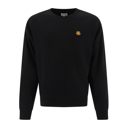 KENZO 高田賢三 男士 服裝 黑色圓領(lǐng)虎頭刺繡LOGO棉質(zhì)衛(wèi)衣 男衛(wèi)衣