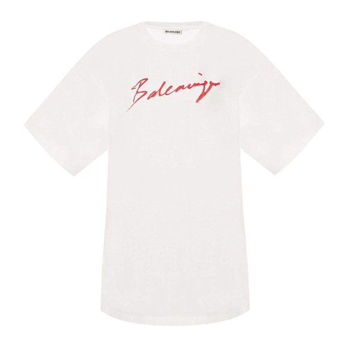  Balenciaga/巴黎世家 女士白色棉質(zhì)短袖T恤 583218 TFV63 9783 PLFSX