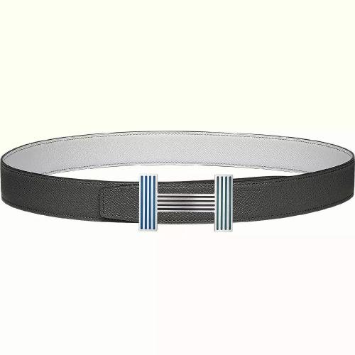  HERMES愛馬仕 22年秋冬 男士 腰帶 Boucle de ceinture Quizz Rainbow %26 Cuir de ceinture rev