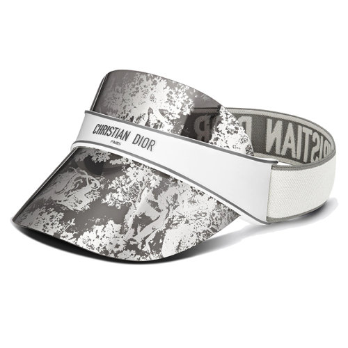 DIOR/迪奧 22年春夏新款 DIORCLUB V1U系列 女士灰色鏡面面料飾銀色茹伊印花遮陽帽CLUBV1UXT_96A8