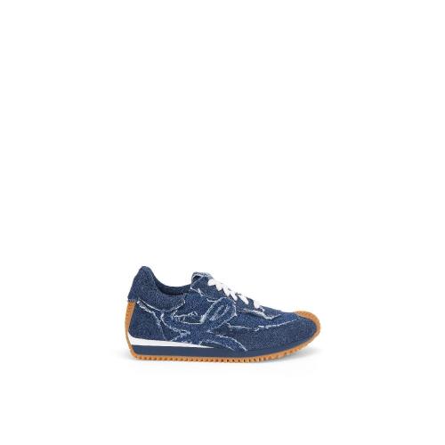  LOEWE羅意威 22年秋冬 女士 休閑運(yùn)動(dòng)鞋 Flow runner in denim L815282X90-5431