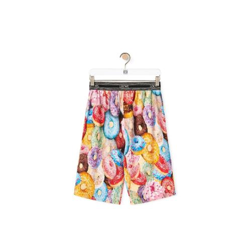  LOEWE羅意威 22年秋冬 男士 短褲 Doughnuts ribbed shorts in cotton H526Y27X24-9990
