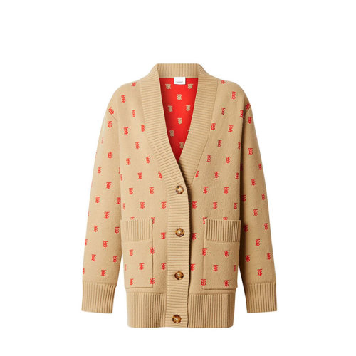 BURBERRY/博柏利  巴寶莉女裝女士混色羊毛時尚百搭長袖針織衫/毛衣外套  80210321  GMH0010D