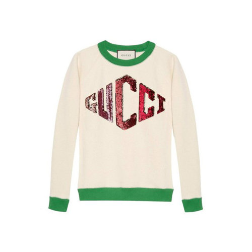 GUCCI/古馳  女士 時(shí)尚百搭白色 棉質(zhì) 圓領(lǐng) 衛(wèi)衣 515013-X9Y54-9025