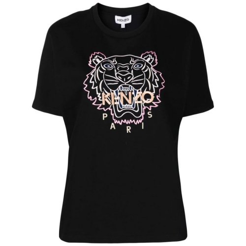  KENZO/高田賢三 女士黑色棉質(zhì)短袖T恤 FC52TS677-4YH-99 PLFSX