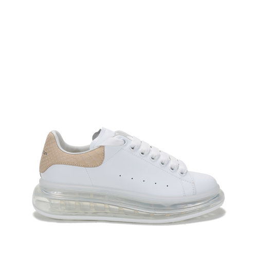 Alexander McQueen/亞歷山大麥昆 2021款 女士皮革系帶休閑運動鞋氣墊鞋小白鞋 650796 WHZ4V