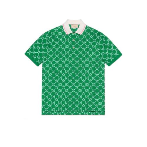  GUCCI古馳 22年秋冬 男士 GG彈力棉Polo衫 696071 XJEE9 3129