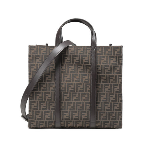 FENDI/芬迪 男士織物配皮手提單肩包托特包購物袋 7VA390 AG0M