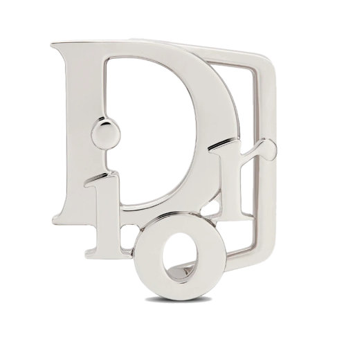 DIOR/迪奧新款 男士銀色鍍鈀黃銅35毫米的腰帶扣4915PLMET_H850