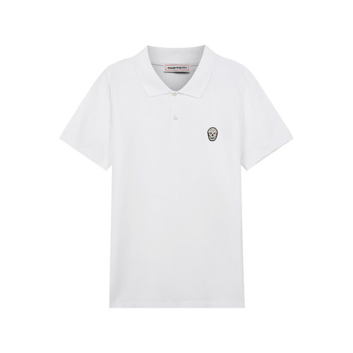 Alexander McQueen/亞歷山大麥昆【22春夏新款】 男士棉質(zhì)短袖POLO衫 622106 QRX33