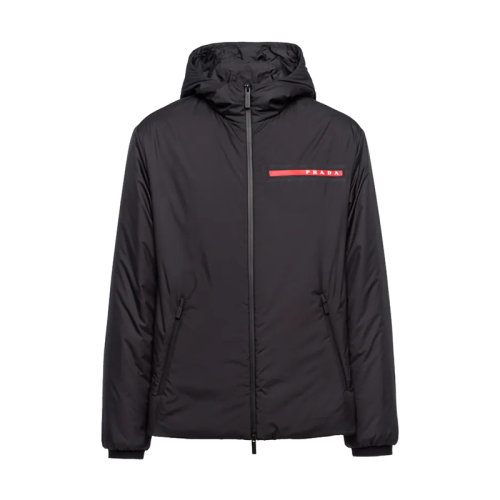 PRADA/普拉達(dá) 男士黑色Tec Rec Eggshell織物外套SGB296_1XYW_F0002_S_192