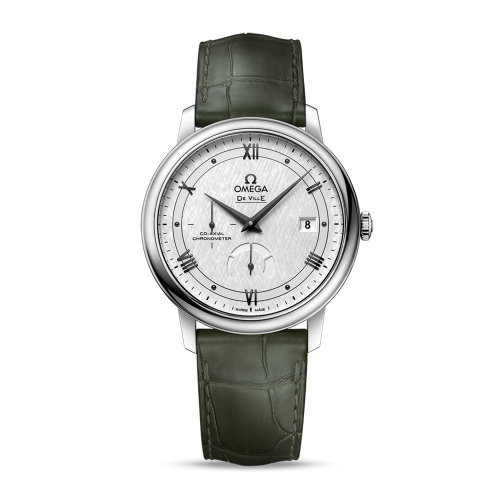 OMEGA/歐米茄 碟飛系列 典雅 同軸腕表 動(dòng)力儲(chǔ)存顯示 精鋼表殼 皮表帶 自動(dòng)機(jī)械 男士腕表 424.13.40.21.02.004