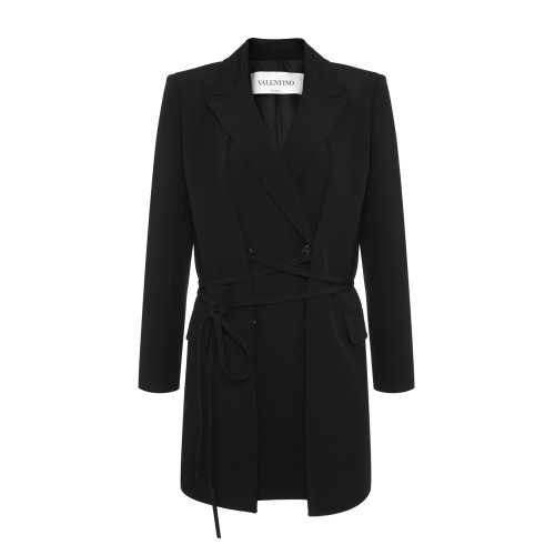 Valentino/華倫天奴 女士輕質(zhì)真絲羊毛混紡西裝外套 UB0CE2305VP0NO 20年秋冬