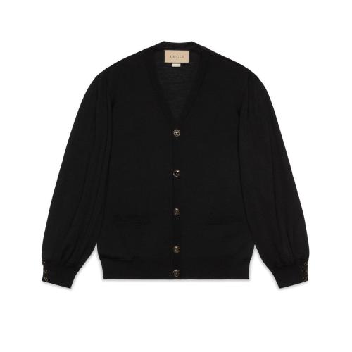  GUCCI古馳 22年秋冬 女士 超細羊毛開衫 695848 XKCBW 1000