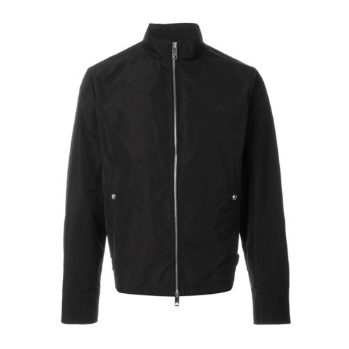 Burberry/博柏利  男士黑色修身鐵標戰(zhàn)馬休閑夾克外套