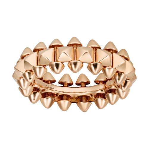 CARTIER/卡地亞 CLASH DE CARTIER系列 18K金玫瑰金子彈頭鉚釘中號戒指  B4229900