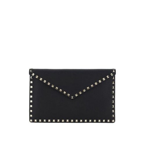  Valentino/華倫天奴 女士黑色皮革手拿包 VW2P0P56 VSH 0NO PLSX