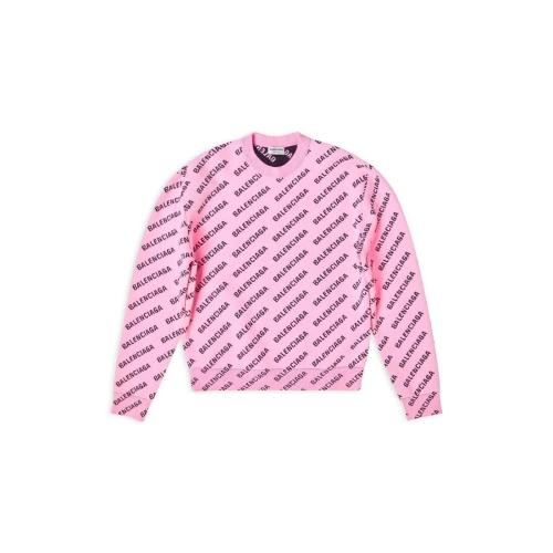  BALENCIAGA巴黎世家 22年秋冬 女士 長(zhǎng)袖T恤 mini allover logo sweater 704428T32335231