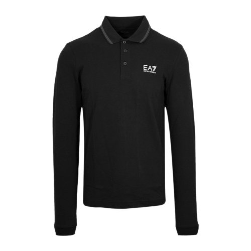  Emporio Armani/安普里奧阿瑪尼 男士黑色棉質(zhì)長袖POLO衫 8NPF07 J04Z 1200 PLFSX