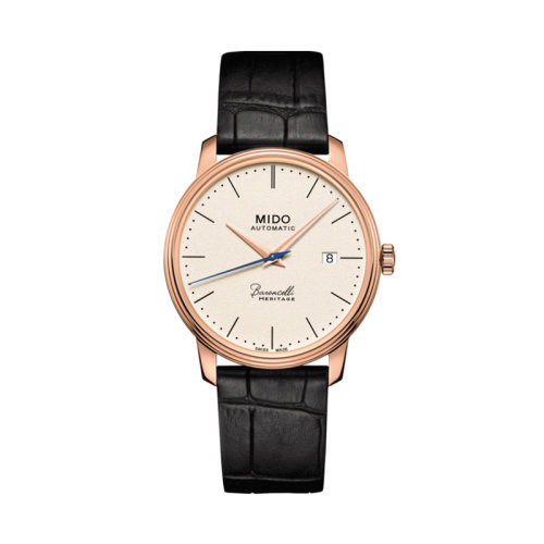 mido/美度  貝倫賽麗系列超薄自動機械男士黑色表帶腕表39.00毫米 M027.407.36.260.00