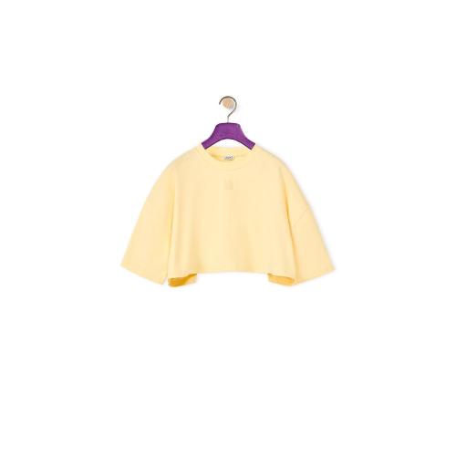  LOEWE羅意威 22年秋冬 女士 短袖T恤 Cropped Anagram T-shirt in cotton S540Y22X16-8140
