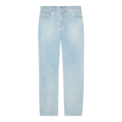 GUCCI/古馳      男士石磨漂白常規(guī)版型棉質(zhì)牛仔褲623953XDBCB4009