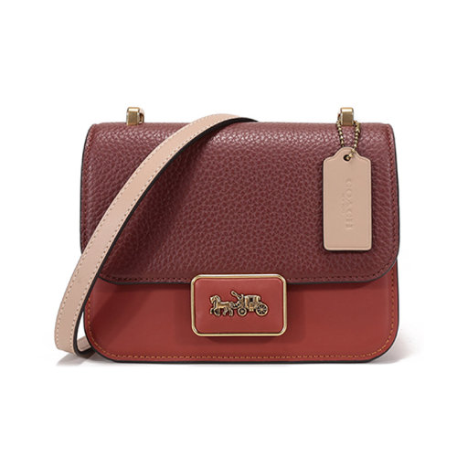 COACH/蔻馳女士專柜款A(yù)LIE系列皮革單肩斜挎包18號小號 C0715