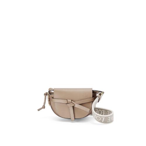  LOEWE羅意威 女士 單肩包 Mini Gate Dual bag in soft calfskin and jacquard A650N