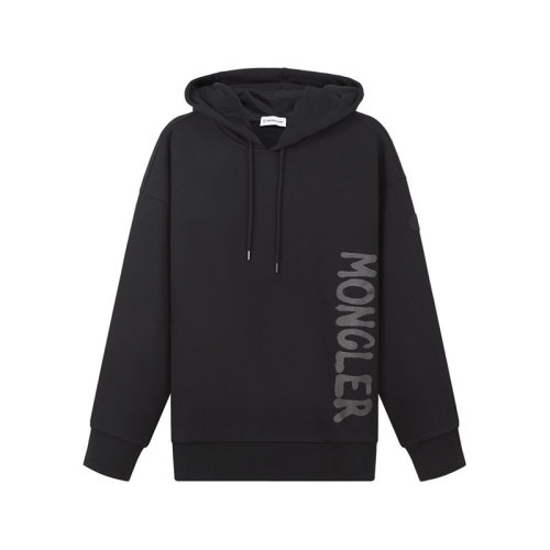 Moncler/蒙克萊 【22秋冬新款】 女士棉質(zhì)寬松版薄絨款連帽衛(wèi)衣運(yùn)動(dòng)衫LOGO圖案 8G00014 809KF