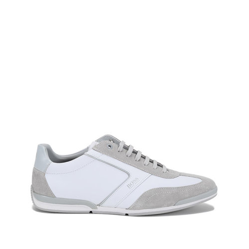 HUGO BOSS/雨果博斯 2021款 男士皮革等多種材質(zhì)拼接系帶休閑運動鞋 50455305