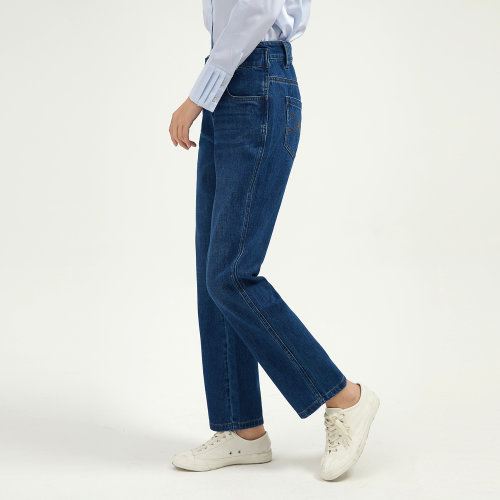 SHOKAY/繡嘉 輕盈柔軟的休閑直筒女士牛仔褲