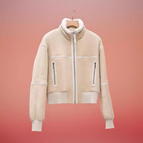  HERMES愛(ài)馬仕 22年秋冬 女士 夾克 Blouson Inspiration Aviateur en cuir H2H1203DB9134