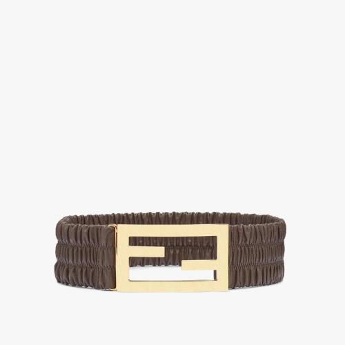  FENDI芬迪 22年秋冬 女士 腰帶 鴿子灰納帕皮革腰帶 8C067_BVEF0E65