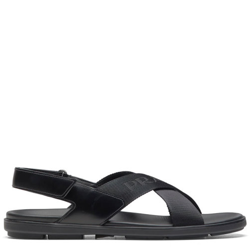 PRADA/普拉達(dá) 男鞋 男士 黑色時(shí)尚涼鞋 2X3023-3L74-F0002