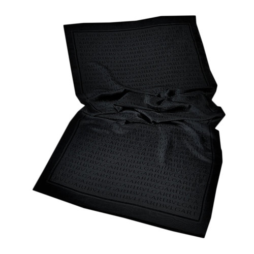 BVLGARI/寶格麗 女士Lettere Maxi黑色混紡羊毛和優(yōu)質(zhì)真絲圍巾13772